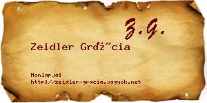 Zeidler Grácia névjegykártya